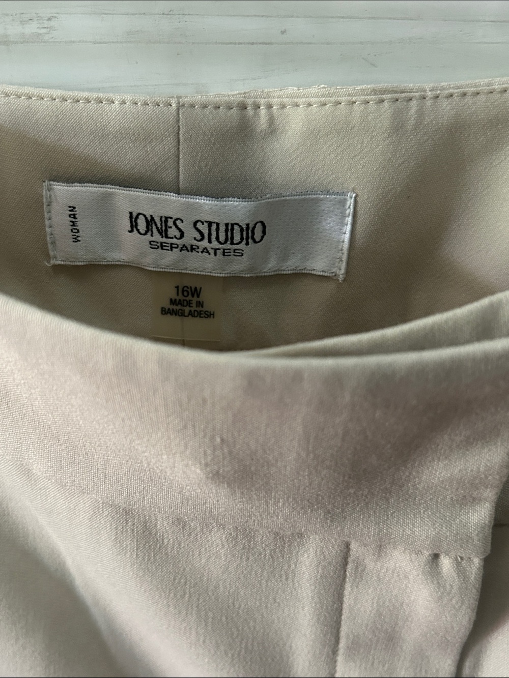 💐NWT Jones Studio Separates 16W Ivory Dress Pants Plus Size Career Slacks - Picture 3 of 5